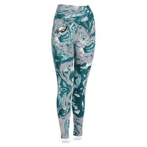 Zubaz NFL Women's Philadelphia Eagles Marble Swirl Leggings (S)